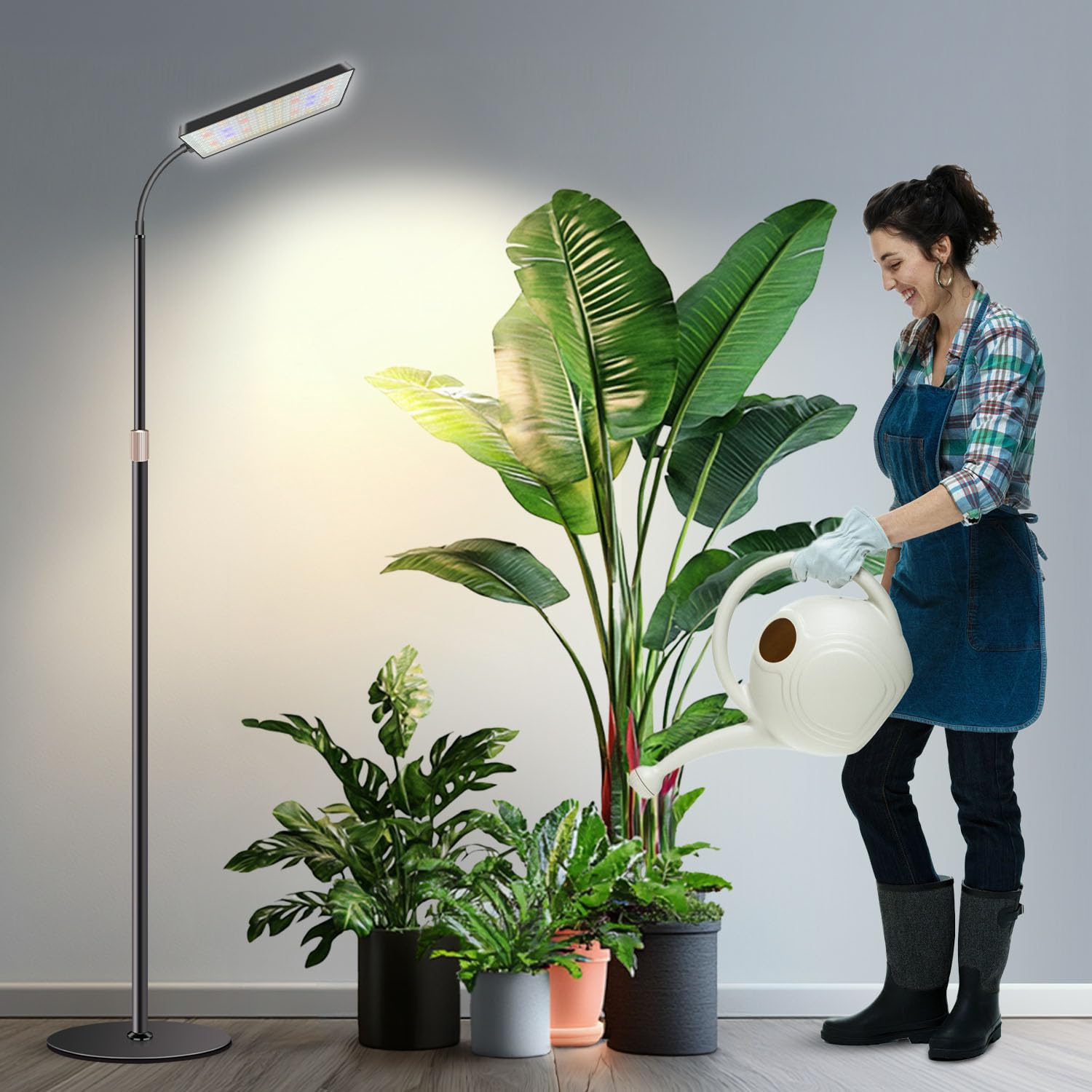 Amazon.co.jp: Wiaxulay 屋内栽培用フロア植物ライト 153LEDフル